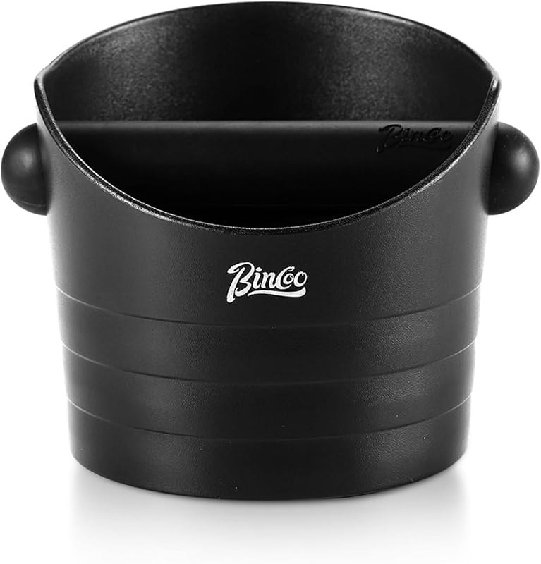 Bincoo Mini Coffee Knock Box 4.5 Inch - Espresso Accessories for Coffee Grounds Container - Multifunctional, Suitable