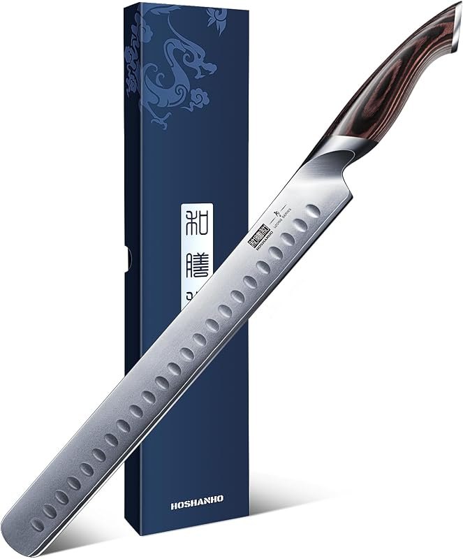 HOSHANHO Carving Knife 12 Inch, Razor Sharp Japanese Brisket Slicing Knife — carving knife block for carving knife block