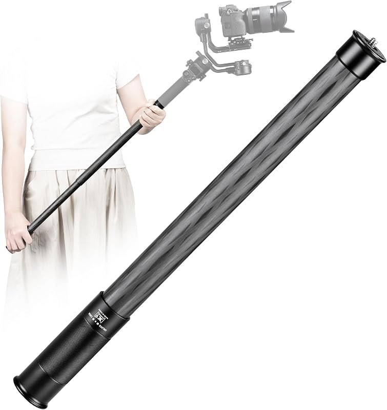FANAUE Gimbal Extension Pole Carbon Fiber Extension Monopod Pole Stick with 1/4" Screw, 2 Section Universal Rod for