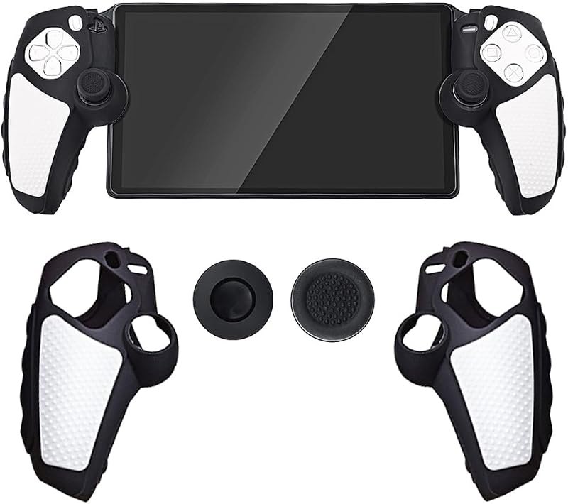 Silicone Grip Cover Case for PlayStation Portal, Anti-Slip Controller Protective Sleeve Ergonomic Handle Case with 2