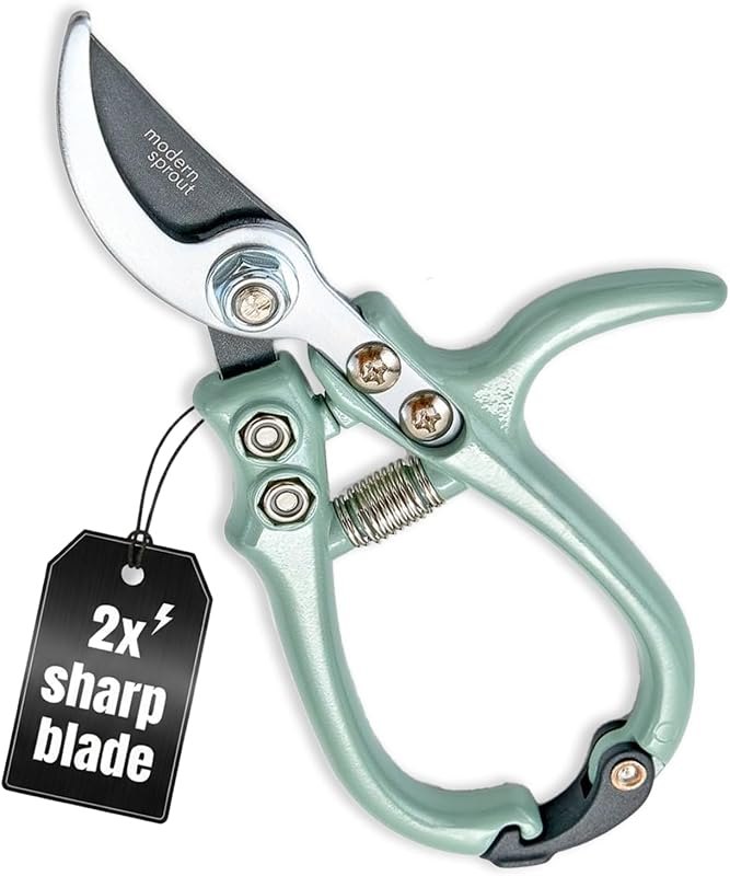 Modern Sprout Bypass Hand Pruners - Scissors - Gardening Tools - Sage — garden bypass pruners for garden bypass pruners