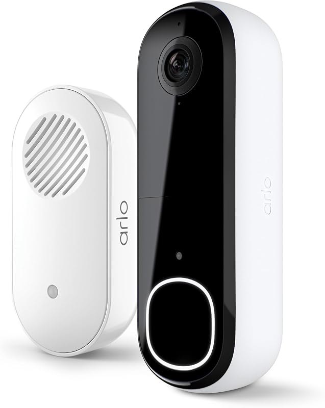 Arlo Video Doorbell 2K (2nd Gen) Wireless or Wired - 1-Cam + Chime — best solar powered video doorbell for solar