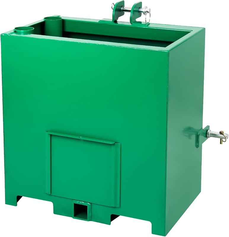 3 Point Hitch Ballast Box, 800 lbs Tractor Ballast Box with 2'' Quick Hitch Receiver for 3 Point Category 1