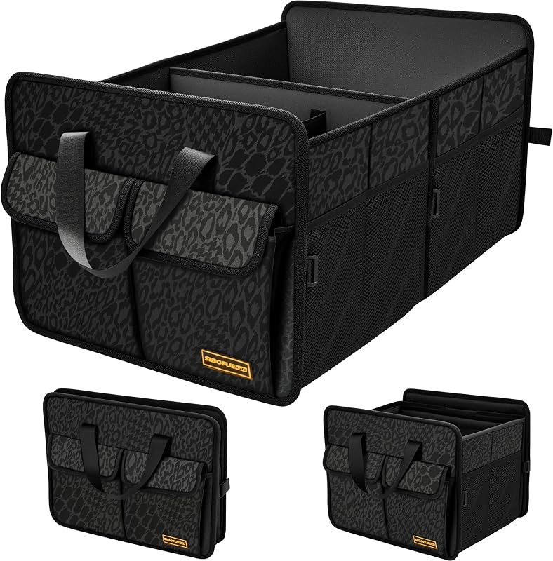 SIBOFUEGO Sturdy Car Trunk Organizer - Firm Inner Panels, Foldable Storage — auto trunk organizer for auto trunk