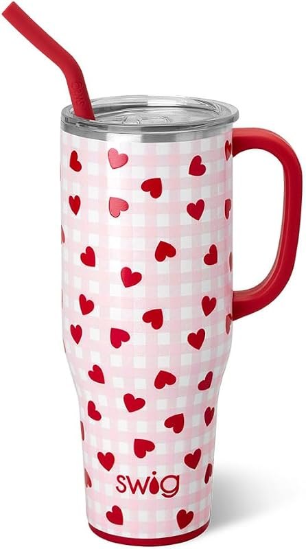 Swig Life 40oz Mega Mug, 40 oz Tumbler with Handle and Straw, Cup Holder Friendly, Dishwasher Safe, Extra Large