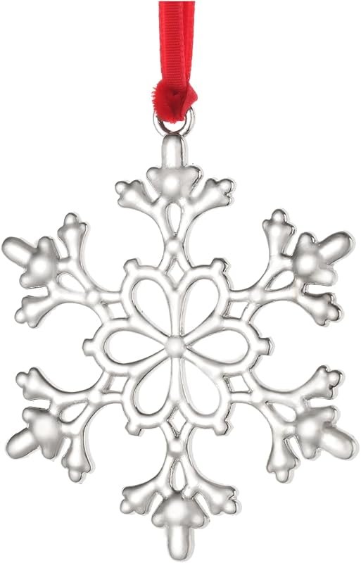 Set of 8 Snowflake Christmas Hanging Ornaments,Silver Christmas Ornament for Xmas Tree Decor, Christmas Tree