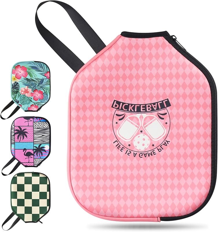 Pickleball Paddle Cover, Neoprene Sleeve 11.8 x 9.05 in — best Pink Pickleball Paddle for pink pickleball paddle
