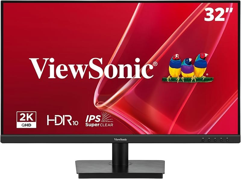 ViewSonic VS3225-2K 32 Inch QHD 1440p IPS Computer Monitor, 75Hz LCD — 32 inch 1440p monitor for inch 1440p monitor