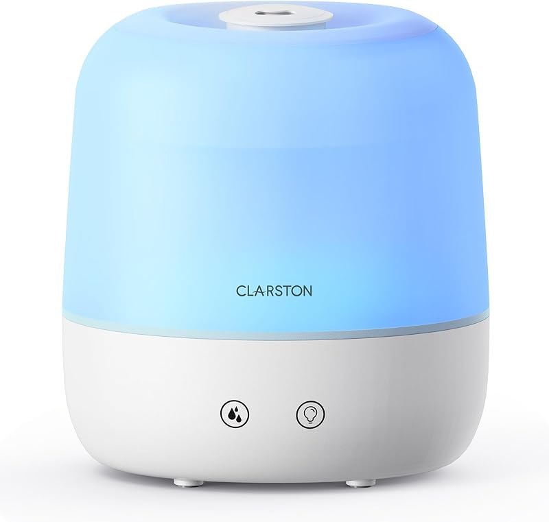 Clarston Humidifiers for Bedroom, 2L Cool Mist Humidifier, 24dB Quiet Sleep — office desk humidifier for office desk