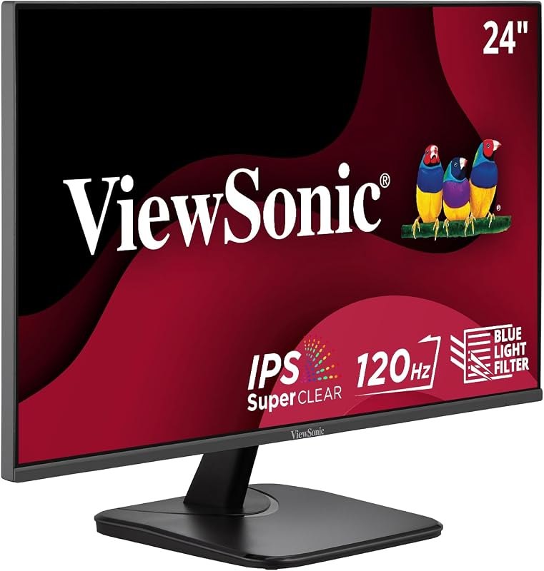 ViewSonic VA2456A-MHD 24 Inch 1080p IPS Computer Monitor, 120Hz, HDMI — 24 inch 165Hz monitor for inch 165hz monitor