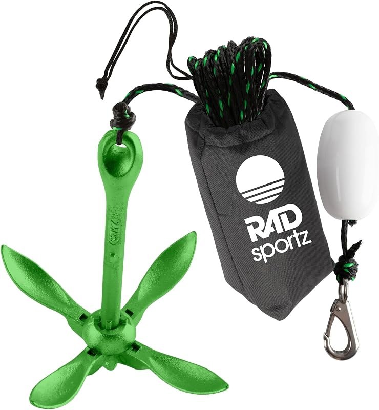 Kayak Anchor - Pound Folding Anchor for Paddle Board, SUP, Canoe, PWC, or Fishing - Jet Ski Anchor Kit with 40 ft