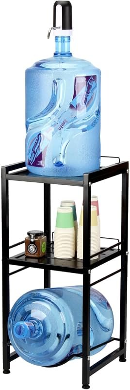 5 Gallon Water Jug Holder Water Jug Stand with Storage Shelves — storage garage shelf for storage garage shelf