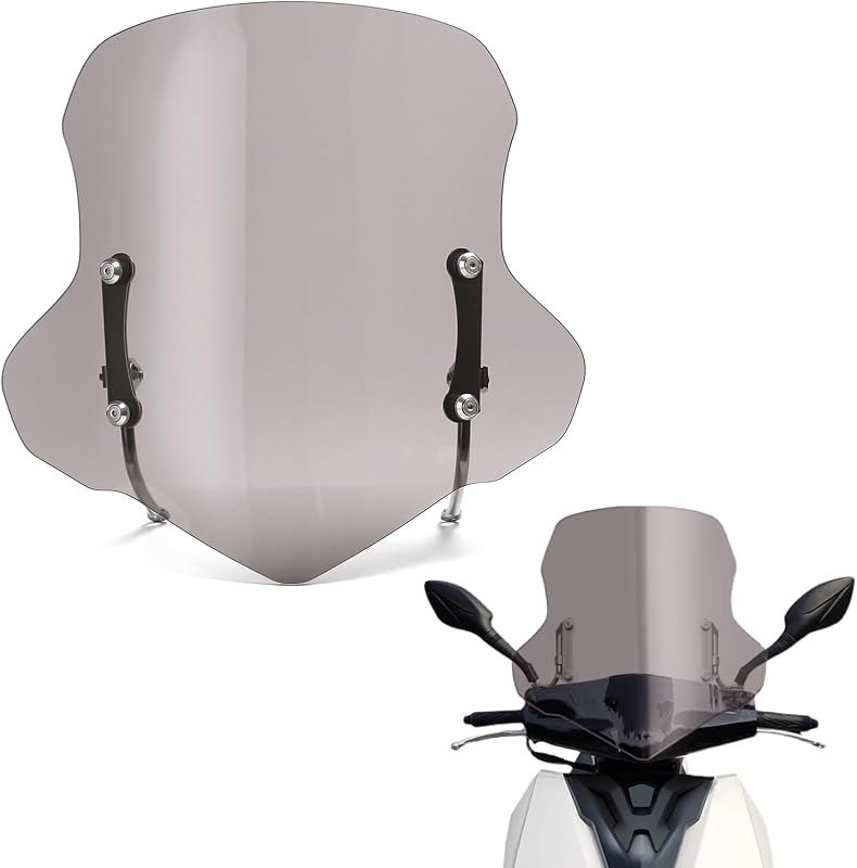 Mokuo Universal Upgrade 4MM Thickness Scooter Windshield in PC Material Compatible with Motorcycle Scooter Moped ATV