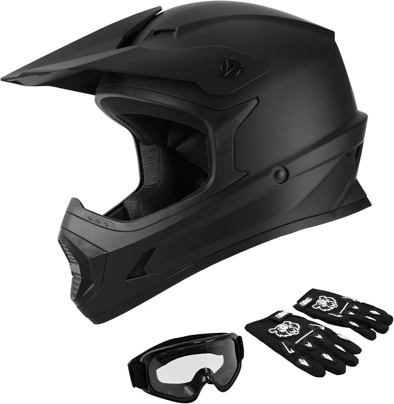 SLMOTO Youth ATV Helmet DOT Youth Kids Motocross Offroad Motorcycle Helmet