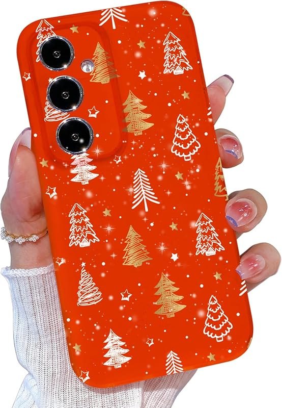 for Galaxy S24 Phone Case Christmas, for Samsung Galaxy S24 Case for Women Girls Boys Girly, Cute Glitter Bling