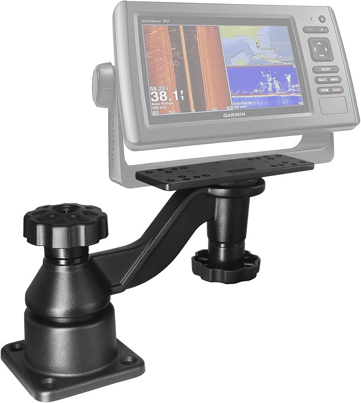 Aluminum Swing Arm Fish Finder Mount for 5"-12" Screens — 12 inch fish finder screen for inch fish finder screen