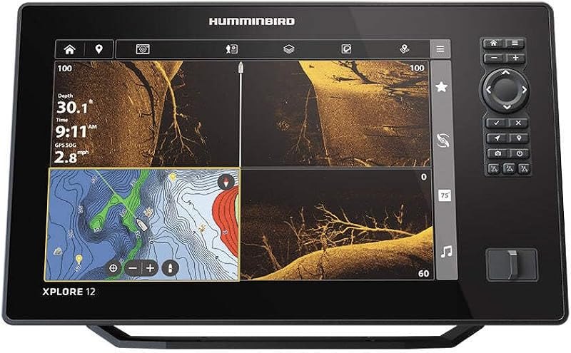 Humminbird XPLORE Series GPS Fish Finder MEGA Side Imaging+ & HD Touchscreen Display — sonar fish finder for sonar