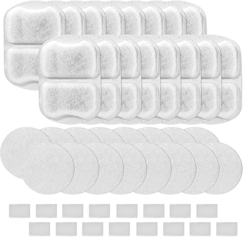 16 Sets Replacement Filters-Dog Water Fountain Filters for Large Dogs, Pet Water Filters Compatible with oneisall
