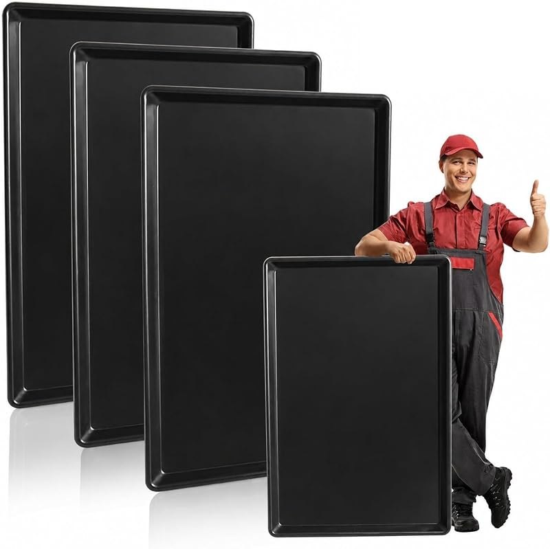 3 Pack Oil Drip Pan, 35.4 x 24 x 1.6 in Oil Drain Pan, Large Drip Tray for Under Car, Oil Catch Pan Tray for Garage