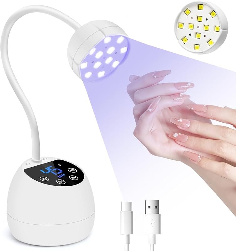 CGBE UV LED Nail Lamp, 36W Mini Cordless Flash Cure Nail Lamp for Gel Nails — mini travel nail lamp for mini travel
