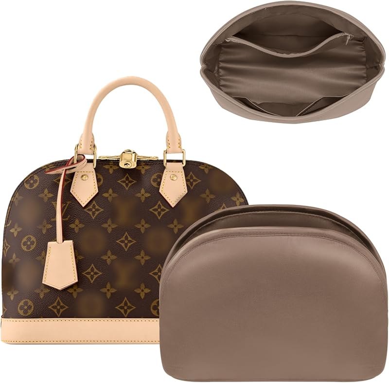 Purse Organizer Insert for LV Alma, Silk Bag Organizer Purse Organizer Insert for Alma PM BB insert organizer,Shell