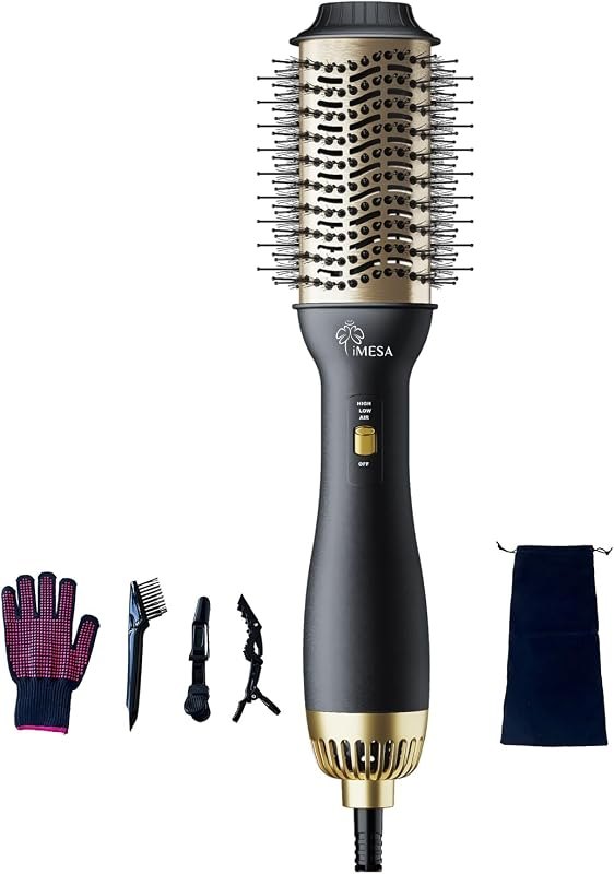 4-in-1 Hair Dryer Brush Blow Dryer, 1000W Hot Air Brush, One-Step Volumizer Hair Dryer and Styler, 3 Speeds Temp, Hot