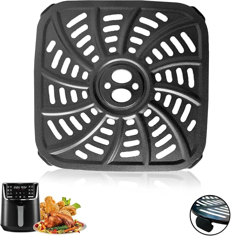 ALJ 4QT Air Fryer Grill Pan for Gourmia GAF414 Digital Air Fryers, Upgraded Nonstick Air Fryer Grill Plate Crisper