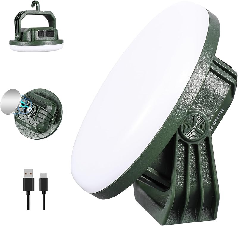 VAVOFO 30W LED Camping Lantern Rechargeable, 124 LED with 3 Lighting Modes, 3000LM, 7200mAh Portable Tent Light with