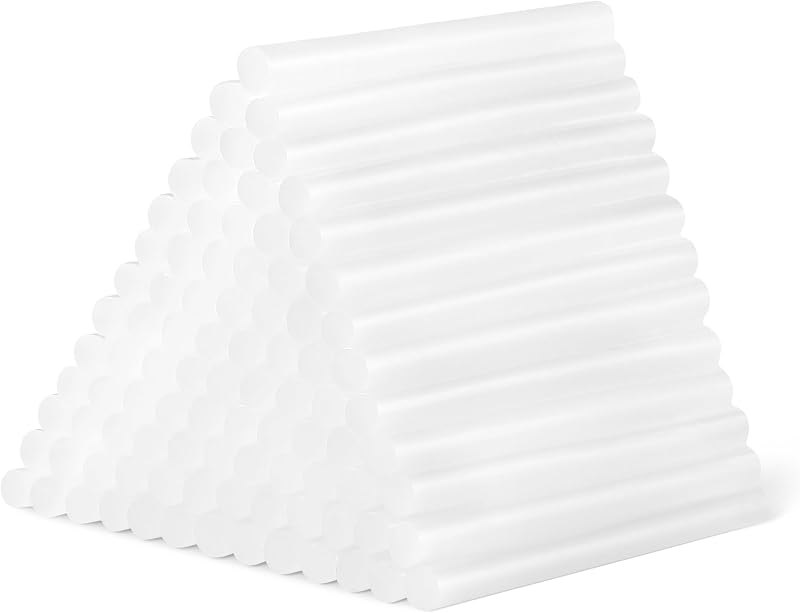 Amazon Basics Mini Size Hot Glue Sticks, 4" x 0.27", 100-Pack, Hot Melt Compatible with Most Glue Guns for Crafting