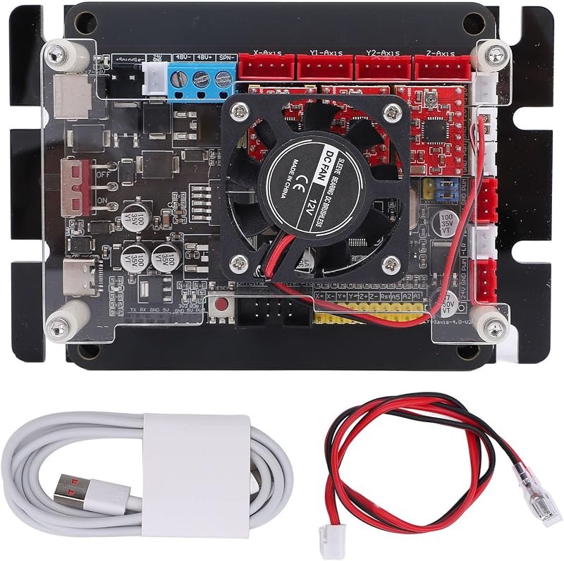 GRBL Controller Board, Y Axes 32 Bit CNC Engraving Machine Control Board Supports 2 Axes 3 Axes 24V 500W Spindle Motor