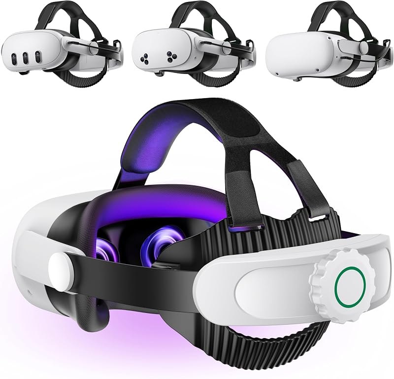 Head Strap for Quest 3S/ Quest 3/Quest 2, Elite Strap Replacement Enhanced Support Comfort, VR Headset Accessories