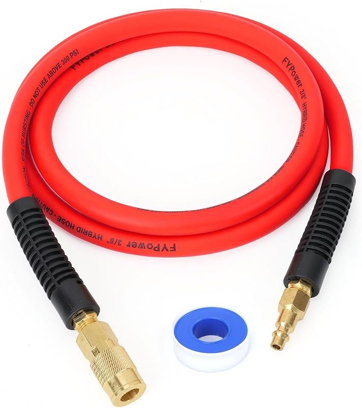Hybrid Air Compressor Hose 3/8 in x 6 ft Lead in Air Hose
