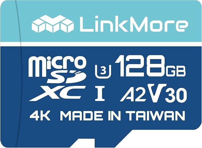 LinkMore 128GB Micro SD Card, XV23 microSDXC, A2 U3 V30, 160MB/s, UHS-I — best steam deck micro sd for steam deck micro