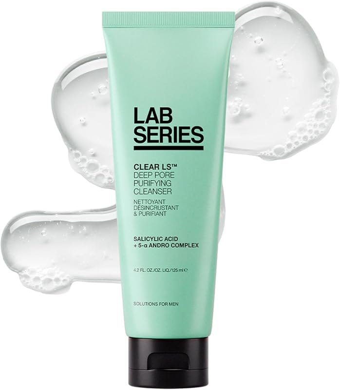 Lab Series Men's Clear LS Deep Pore Purifying Face Wash with Salicylic Acid - Cleanser Suitable for Acne Prone Skin -