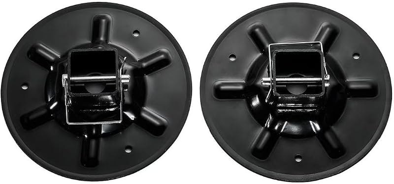Qty (2) 362486 Replacement Rear Jack Foot Pad with Attachment Pins,9" Diameter, Fits 2" I. D. Spuare Tube Compatible
