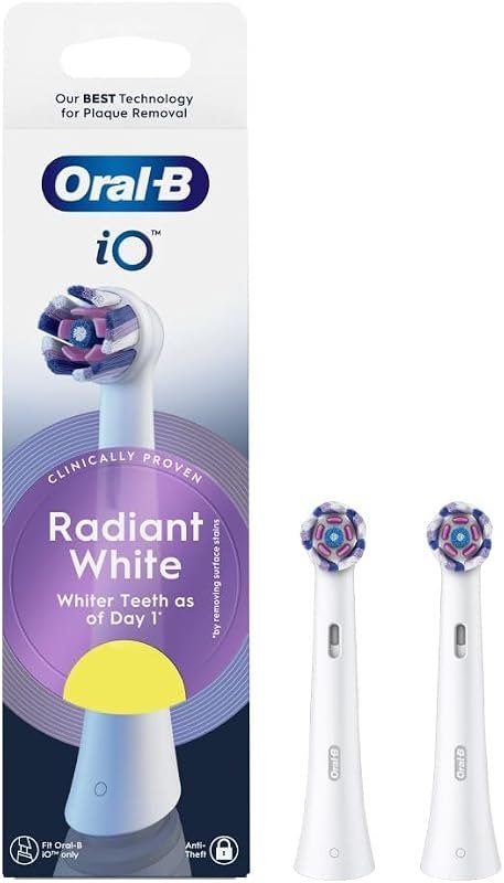 iO Brilliant White - Original Replacement Toothbrush Heads for Oral-B iO Electric Toothbrushes - Brush Heads