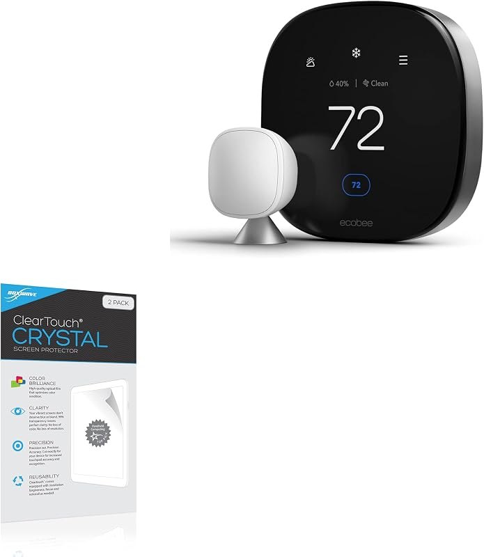 Screen Protector Compatible with Ecobee New Smart Thermostat Premium - ClearTouch Crystal (2-Pack), HD Film Skin -