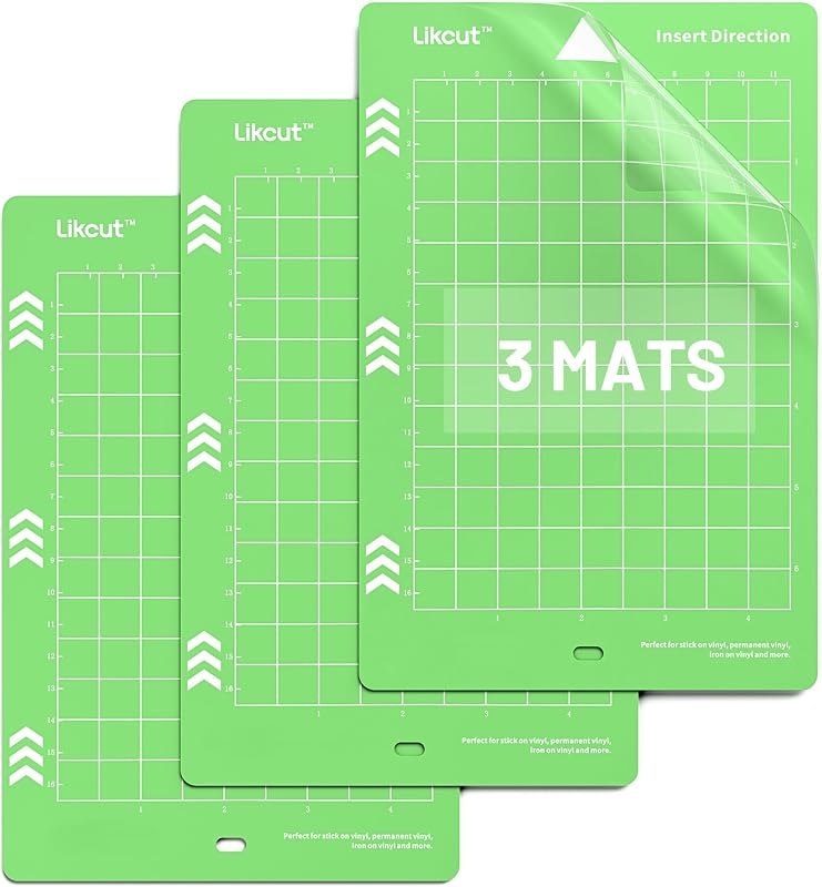 Likcut Cutting Mat for Glee S501 Cutter, 4.5" X 6.5" Standard Adhesive Mat for DIY Crafty, 3 Packs Likcut Accessories