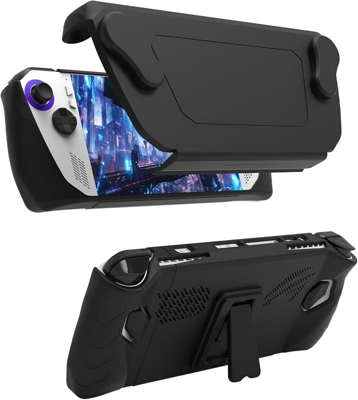 Full Case for ASUS Rog Ally 2023, Protective Handheld Case Skin with Detachable Front Shell Cover and Kickstand for