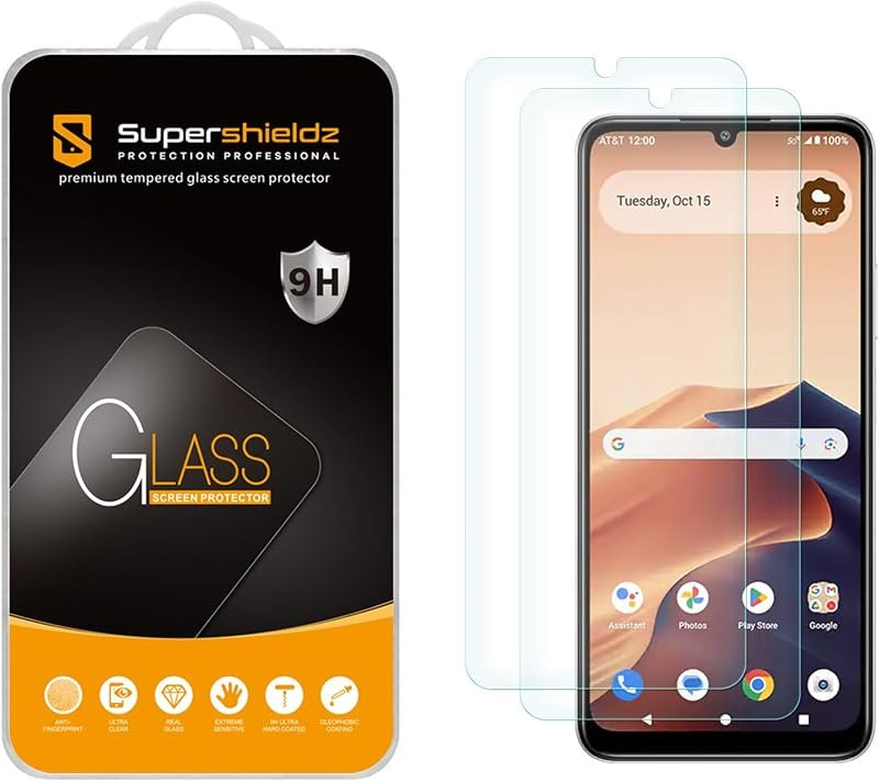 Supershieldz (2 Pack) Designed for AT&T Motivate Pro 5G and Cricket Outlast 5G (2024) Tempered Glass Screen Protector