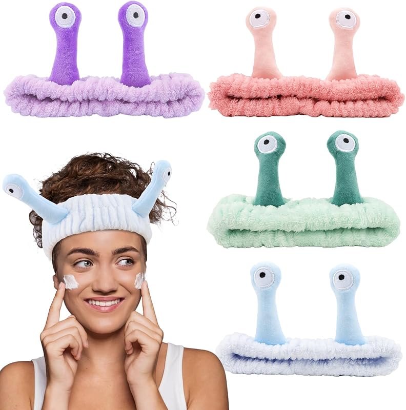 Snail Spa Headband Makeup Skincare Headband for Washing Face Small Cute Fun Funny Gifts Weird Stuff for Young Adult