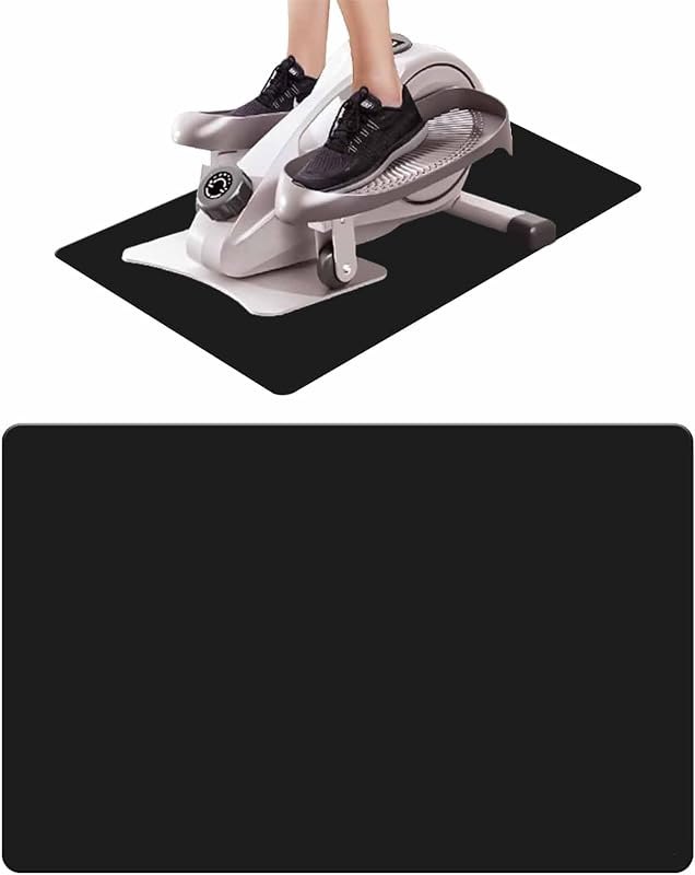 Non-Slip Elliptical Machine Mat - Durable Workout Mat for Under Desk Ellipticals, Seated Foot Pedal Exercisers, Floor
