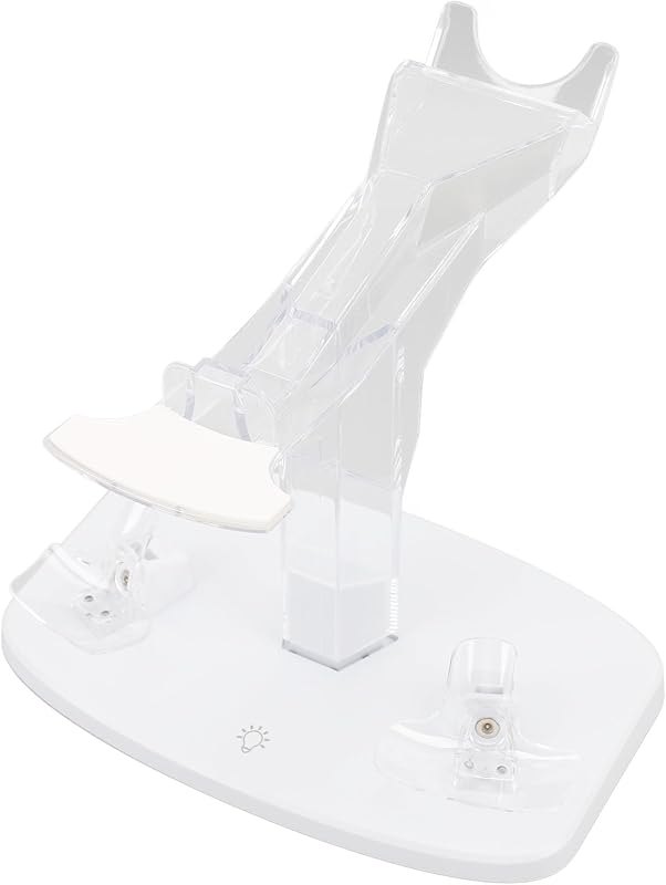 Charging Dock for Controllers with VR2 Headset Holder, Dual Controller Stand LED Indicator, Type C Cable, Compact
