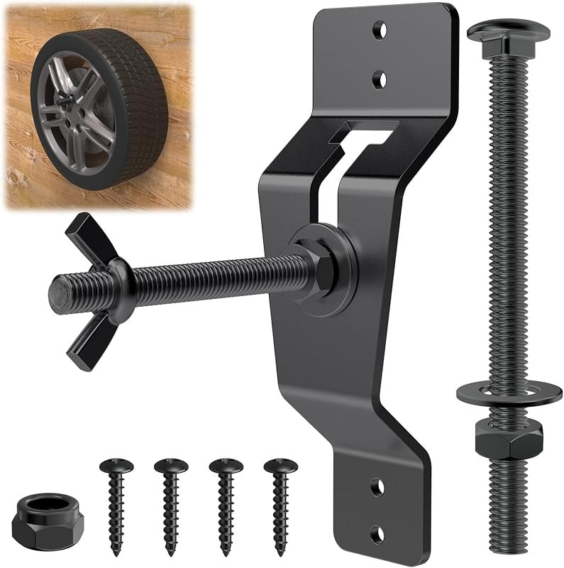 Black Universal Trailer Spare Tire Carrier Bracket — offroad spare tire carrier for offroad spare tire carrier