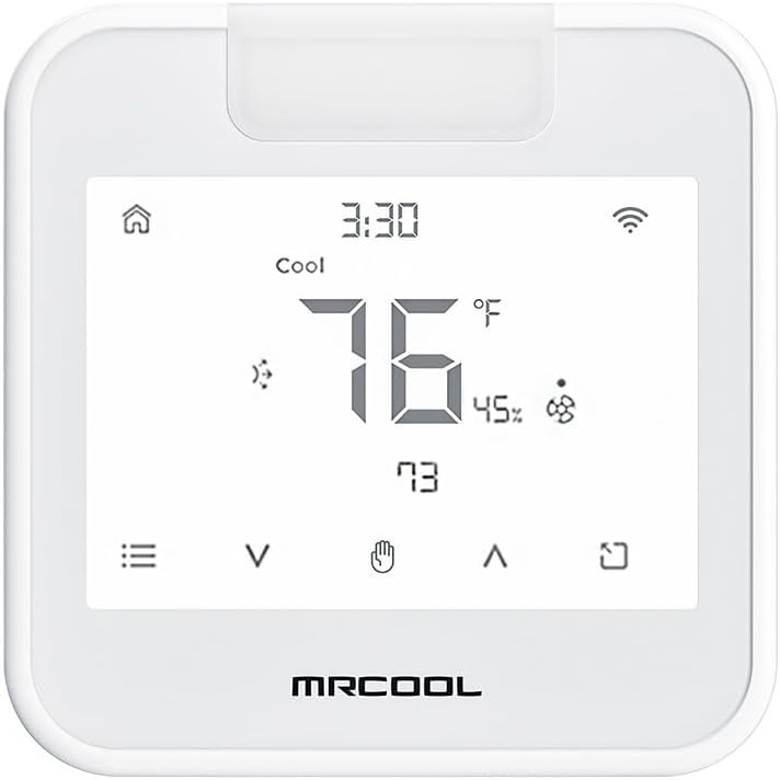 MRCOOL Smart WiFi Thermostat for Mini Split, Programmable Wall Control with Alexa and Google Assistant, 24V Heating
