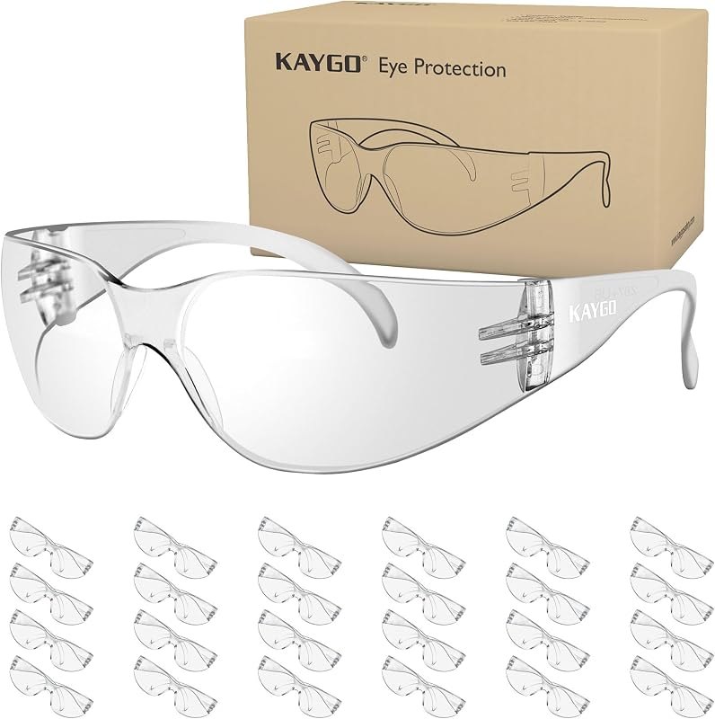 KAYGO Clear Safety Glasses for Men and Women, ANSI Z87.1 Impact Resistant — welding safety glasses for welding safety