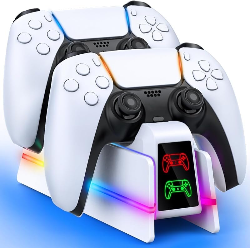 PS5 Controller Charger for PlayStation 5 Dualsense Edge Remote Controller — ps5 light bar controller for ps5 light bar