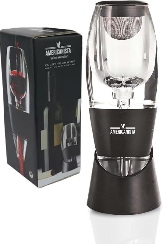Red Wine Aerator- Wine Pourer- Decanter- Premium Wine Aerator with Stand - Decanter Aerating Spout with Filter for any