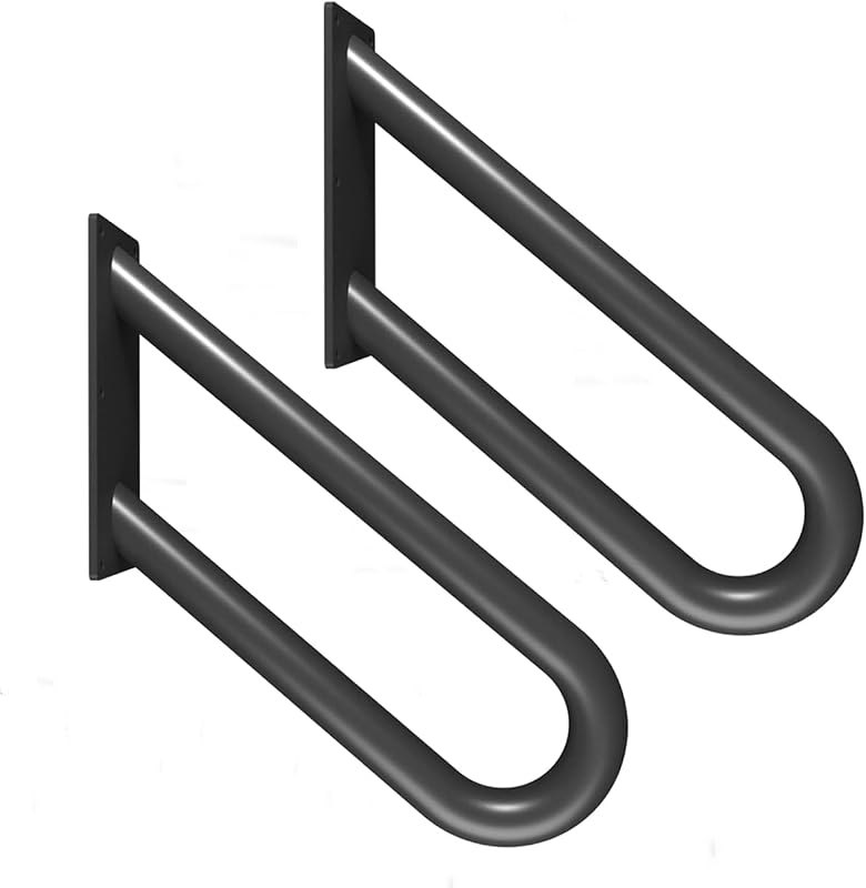 Hand Rails for Outdoor Steps Stair Railing Indoor Rail Metal Heavy Duty Non-Slip 1-3 Step Wall Mount Grab Bars U-Shape