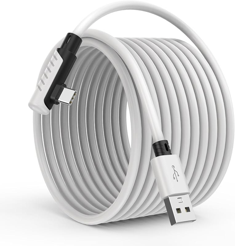 16 Feet Link Cable for Quest 3S,VR Cable Compatible with Meta Quest 3S/Quest 3/Oculus Quest 2/Pico 4 Accessories and